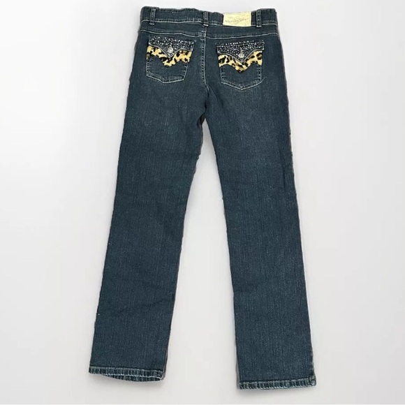 Leopard Pocket Women's Juniors Vanilla Star Jeans Denim Size 5 Distressed - Picture 8 of 13